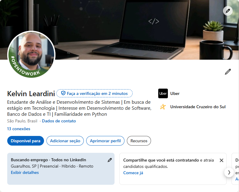Perfil do LinkedIn